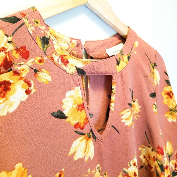 Urban Outfitters Floral Ruffle Bell Sleeve Top - Picture 4 of 4